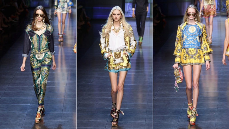 Illustration for article titled If You Like Loud, Busy Scarves, You'll Love D&G Spring 2012